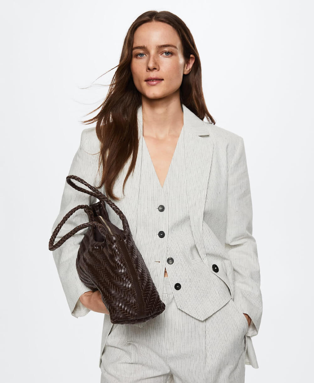 Striped suit blazer
